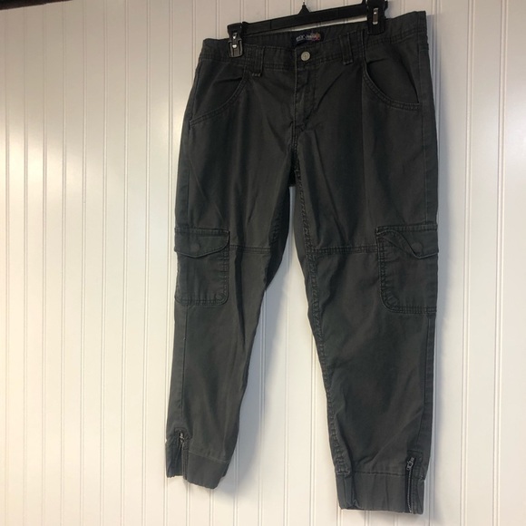 Levi’s Gray Cargo Pant Capris Size 13 Utility Pockets Vintage - Picture 2 of 5